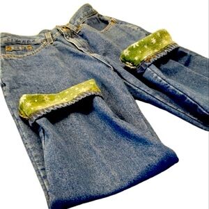 Vintage L.L. BEAN (green/snowflake) jeans...